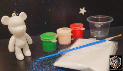 Bearly  Nøkkelring Bjørn  maling 6,5 og 8 cm BEARLY CREATIVE