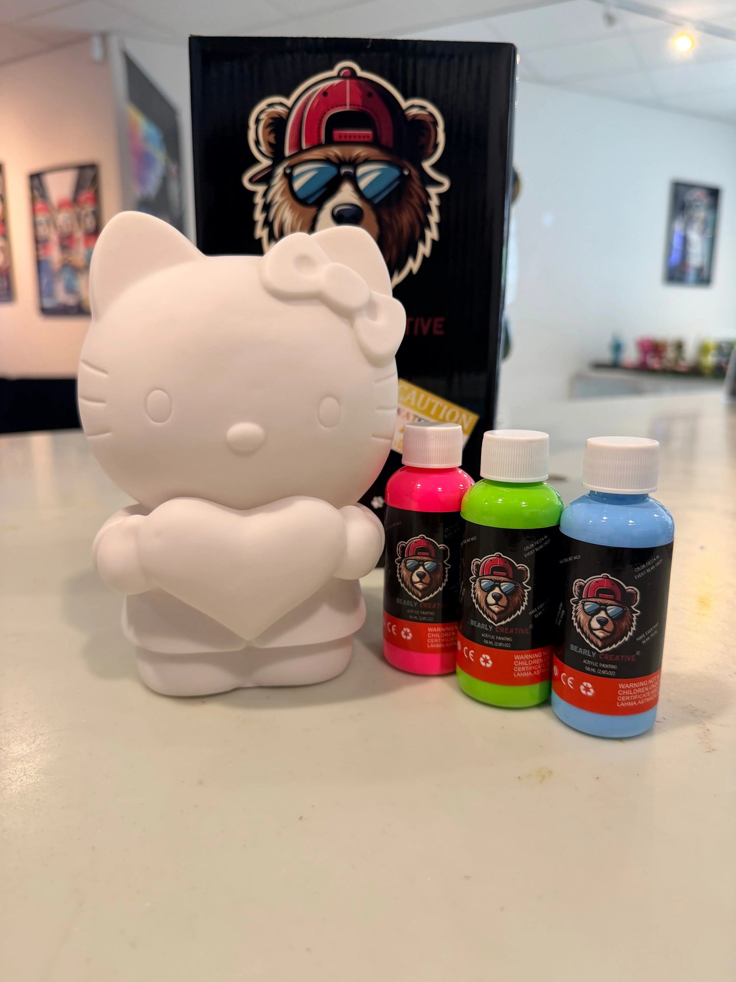 Bearly Heart Kitten (Sparebøsse) BEARLY CREATIVE